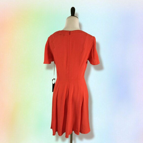 Privacy Please Dress S Short Flutter Sleeve V-Neck Button Front Mini NWT $168‎ - Picture 2 of 8